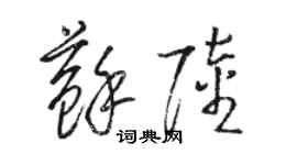 駱恆光蘇陸草書個性簽名怎么寫