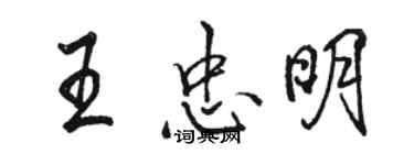 駱恆光王忠明行書個性簽名怎么寫