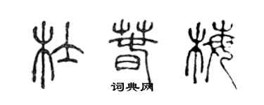 陳聲遠杜春梅篆書個性簽名怎么寫