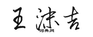 駱恆光王沫吉行書個性簽名怎么寫