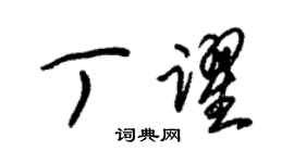 朱錫榮丁躍草書個性簽名怎么寫