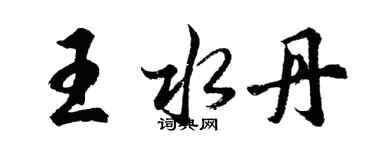 胡問遂王水丹行書個性簽名怎么寫