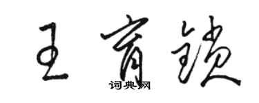 駱恆光王育鎖草書個性簽名怎么寫