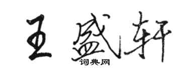 駱恆光王盛軒行書個性簽名怎么寫