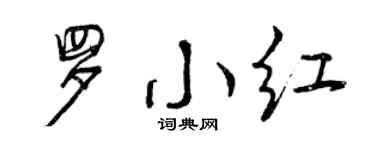 曾慶福羅小紅行書個性簽名怎么寫