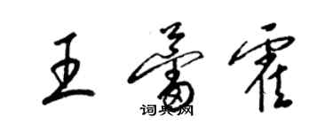 梁錦英王蕾霍草書個性簽名怎么寫