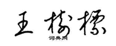 梁錦英王樹標草書個性簽名怎么寫
