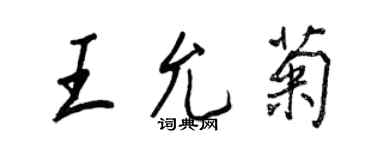 王正良王允菊行書個性簽名怎么寫