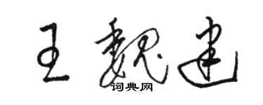 駱恆光王魏建草書個性簽名怎么寫