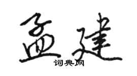 駱恆光孟建行書個性簽名怎么寫
