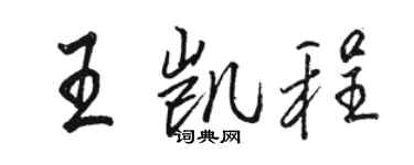 駱恆光王凱程行書個性簽名怎么寫