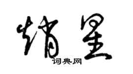 曾慶福趙星草書個性簽名怎么寫