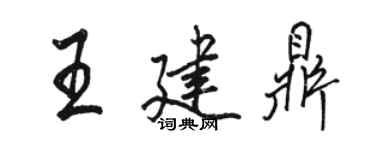 駱恆光王建鼎行書個性簽名怎么寫