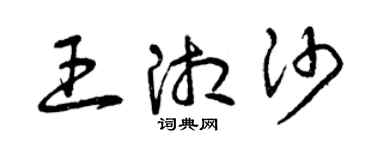 曾慶福王湘沙草書個性簽名怎么寫