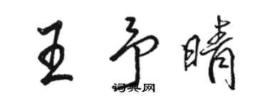 駱恆光王予晴行書個性簽名怎么寫