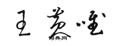 駱恆光王黃唯草書個性簽名怎么寫