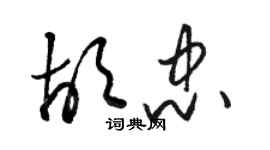 駱恆光胡忠草書個性簽名怎么寫