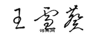 駱恆光王雪葵草書個性簽名怎么寫