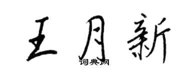 王正良王月新行書個性簽名怎么寫