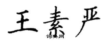 丁謙王素嚴楷書個性簽名怎么寫