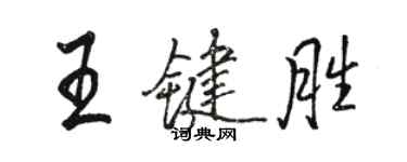 駱恆光王鍵勝行書個性簽名怎么寫