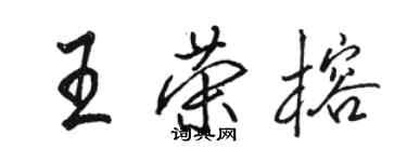 駱恆光王榮榕行書個性簽名怎么寫