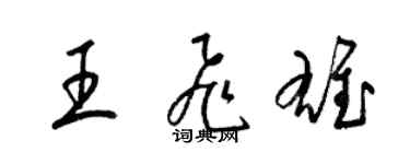 梁錦英王飛雄草書個性簽名怎么寫