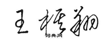 駱恆光王棋翔草書個性簽名怎么寫