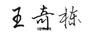 駱恆光王奇棟行書個性簽名怎么寫
