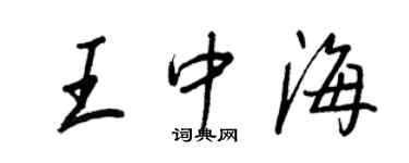 王正良王中海行書個性簽名怎么寫