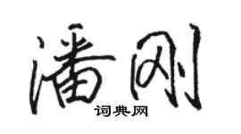 駱恆光潘剛行書個性簽名怎么寫