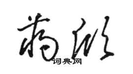 駱恆光蔣欣草書個性簽名怎么寫