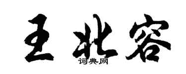 胡問遂王北容行書個性簽名怎么寫