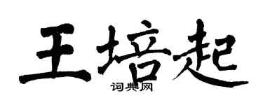 翁闓運王培起楷書個性簽名怎么寫