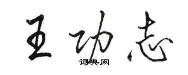 駱恆光王功志行書個性簽名怎么寫