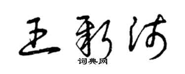 曾慶福王新沛草書個性簽名怎么寫