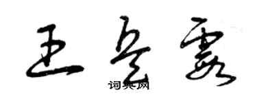 曾慶福王兵霞草書個性簽名怎么寫