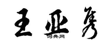 胡問遂王亞雋行書個性簽名怎么寫