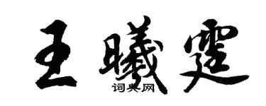 胡問遂王曦霆行書個性簽名怎么寫