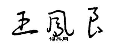 曾慶福王鳳良草書個性簽名怎么寫
