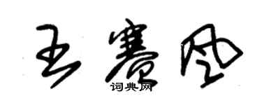 朱錫榮王賽風草書個性簽名怎么寫