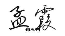 駱恆光孟霞行書個性簽名怎么寫