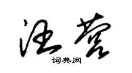 朱錫榮汪營草書個性簽名怎么寫