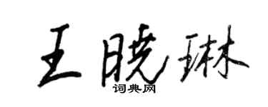 王正良王曉琳行書個性簽名怎么寫