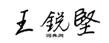 王正良王銳堅行書個性簽名怎么寫