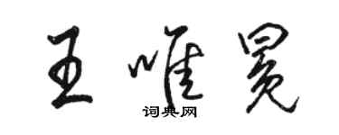 駱恆光王唯冕行書個性簽名怎么寫