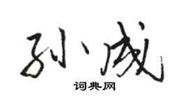 駱恆光孫成行書個性簽名怎么寫