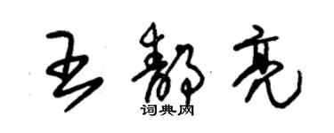 朱錫榮王靜亮草書個性簽名怎么寫