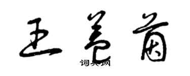 曾慶福王益茵草書個性簽名怎么寫