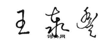 駱恆光王泰豐草書個性簽名怎么寫